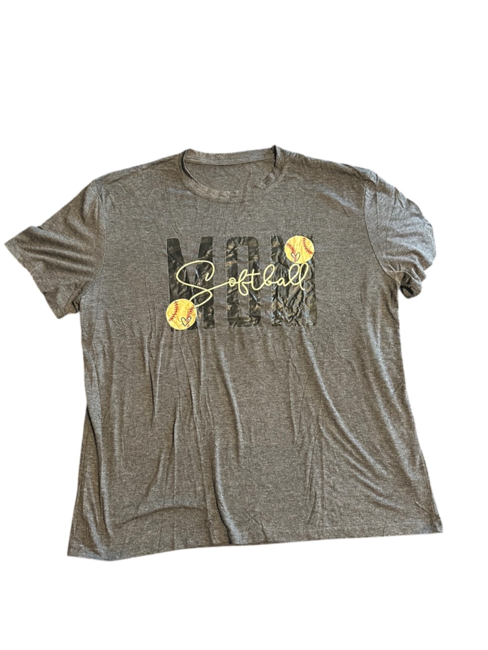 Softball Mom Gray Graphic Tee